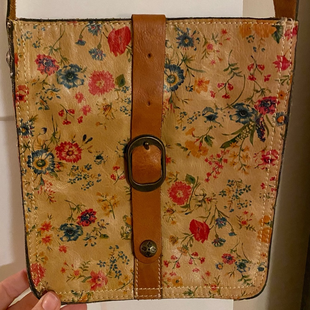 Patricia Nash Floral Boho Leather Crossbody Purse
